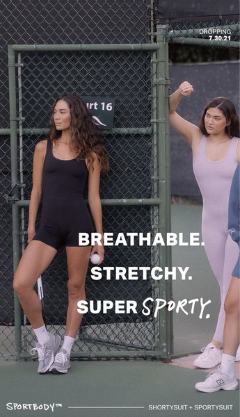 This creative showcases a dual-lifestyle shot with clean, direct typography overlaying the product image to highlight core benefits.